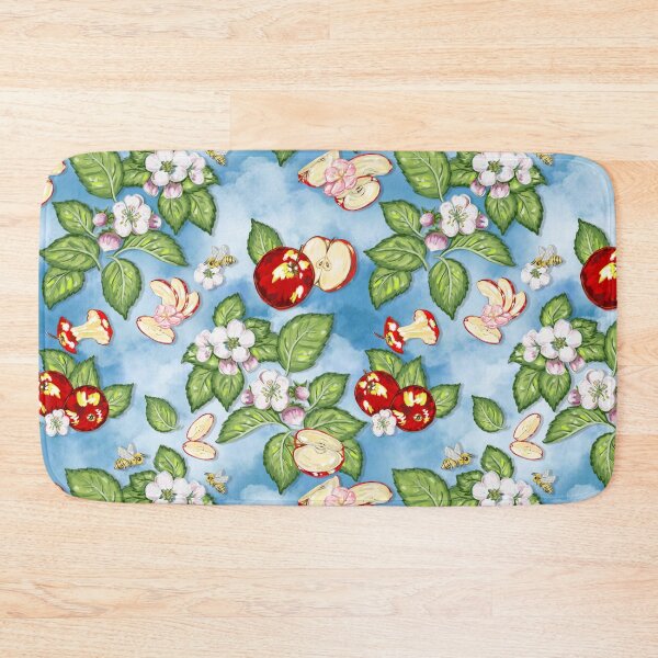 Item preview, Apples and Bumblebees Seamless Pattern  designed and sold by Kentish Floridian.