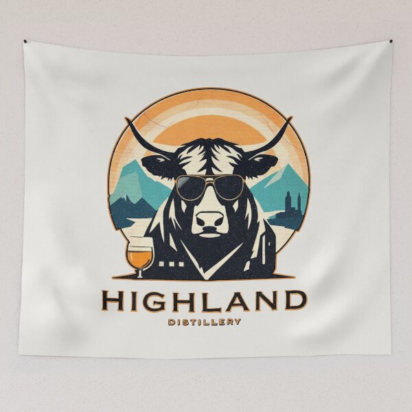 Item preview, Highland Distillery Cow – Cool Scottish Whisky Design designed and sold by SteadyRolling.
