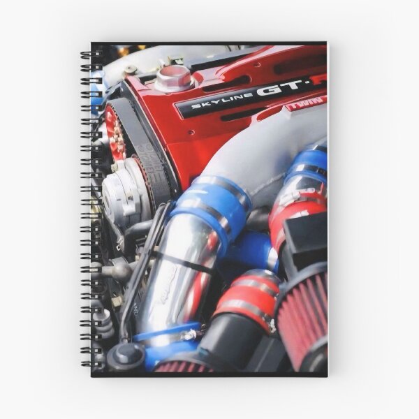 Item preview, Skyline GT-R Twin Turbo – Red RB26 Engine Detail designed and sold by PosterFuel.