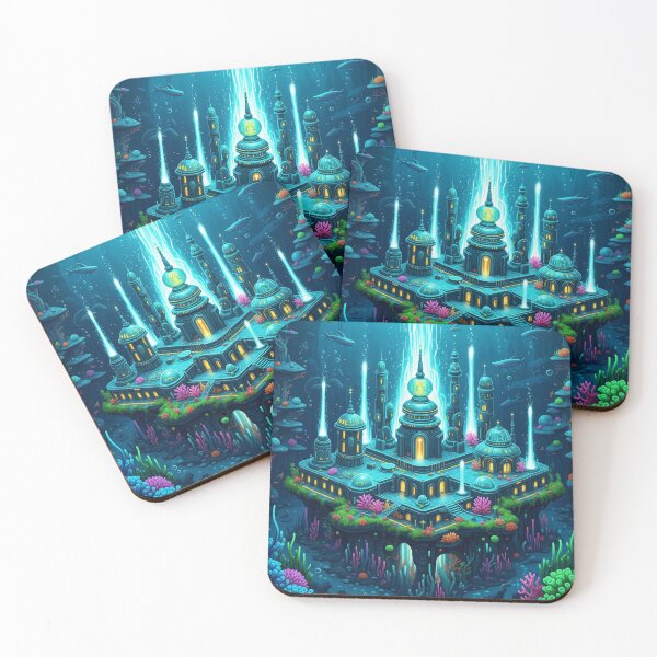 Item preview, Submerged Realm Isometric: Sci-Fi Fantasy Ocean Sanctuary designed and sold by InspireHaven.
