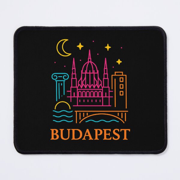 Item preview, Budapest Neon Skyline Collection: Futuristic City Lights designed and sold by Design_Your_Day.