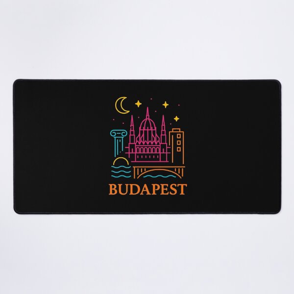 Item preview, Budapest Neon Skyline Collection: Futuristic City Lights designed and sold by Design_Your_Day.