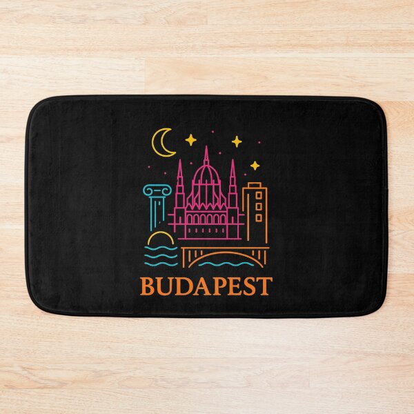 Item preview, Budapest Neon Skyline Collection: Futuristic City Lights designed and sold by Design_Your_Day.