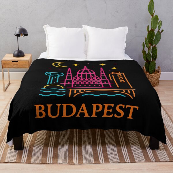 Item preview, Budapest Neon Skyline Collection: Futuristic City Lights designed and sold by Design_Your_Day.