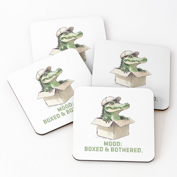 Item preview, Mood: Boxed and Bothered – Funny Crocodile in a Box Design designed and sold by Yuli Club.
