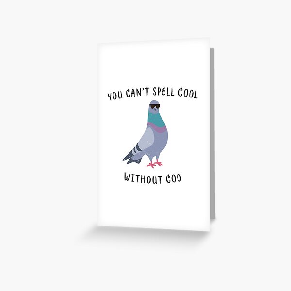 Cool pigeon Greeting Card