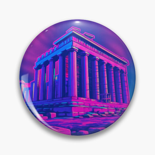 Item preview, Chillwave Parthenon – Retro Greek Temple Vaporwave Art designed and sold by donwillisjrart.