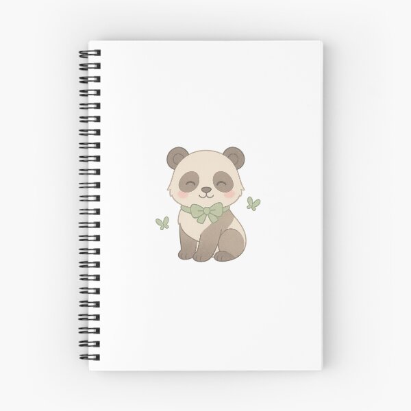 Item preview, Smiling Panda With Green Bow Accessory designed and sold by HappyArtHaven.