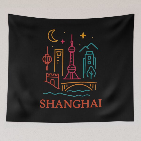 Item preview, Shanghai Neon Skyline Collection: Futuristic City Lights designed and sold by Design_Your_Day.