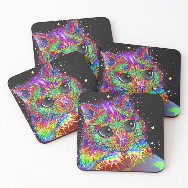 Item preview, Psychedelic Kitty Cosmic Cat designed and sold by FestDrip.