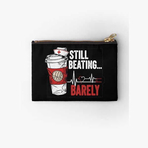 Item preview, Exhausted Nurse Night Shift Coffee Logo - "Still Beating... Barely" Real Life Design designed and sold by Cloud-Riders.