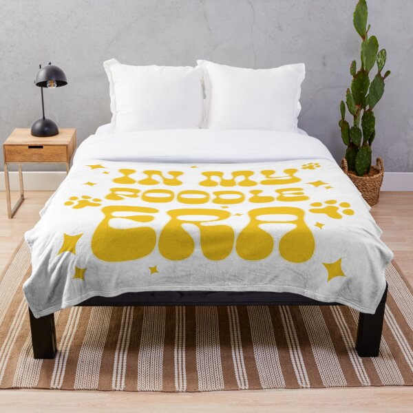 Item preview, In My Poodle Era - yellow bubble letters, stars, pawprints designed and sold by ScribbL-ScrabbL.