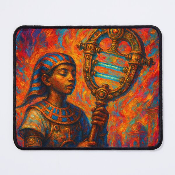 Item preview, Ihy and the Colossal Sistrum – Retrofuturistic Egyptian Dream Expressionism designed and sold by VidyoeDesigns67.