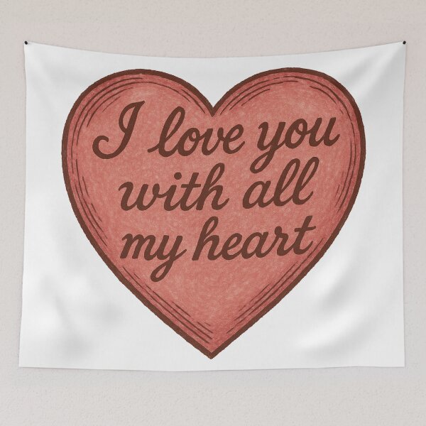 Item preview, I Love You With All My Heart Romantic Heart designed and sold by Owcomm.