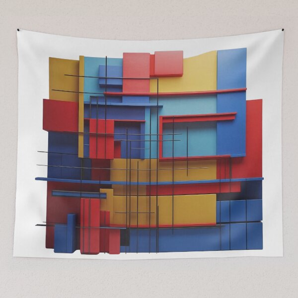 Item preview, Modern Abstract Geometric Art Composition designed and sold by Rue Market.