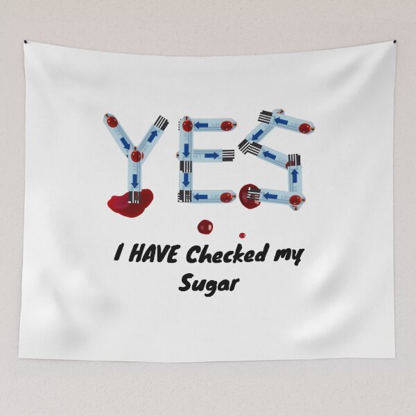 Item preview, YES – Blood Glucose Test Strip Art for Diabetes Awareness & Dark Humor designed and sold by noggull.