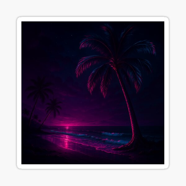 Item preview,  Synthwave Palm Beach Sunset designed and sold by Owcomm.