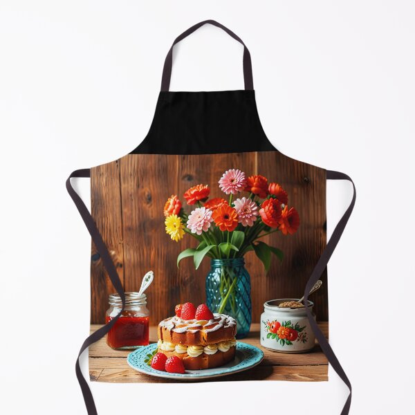 Item preview, Strawberry Jam Cream Cake – Vintage Country Kitchen Scene designed and sold by EmeraldeaArt.
