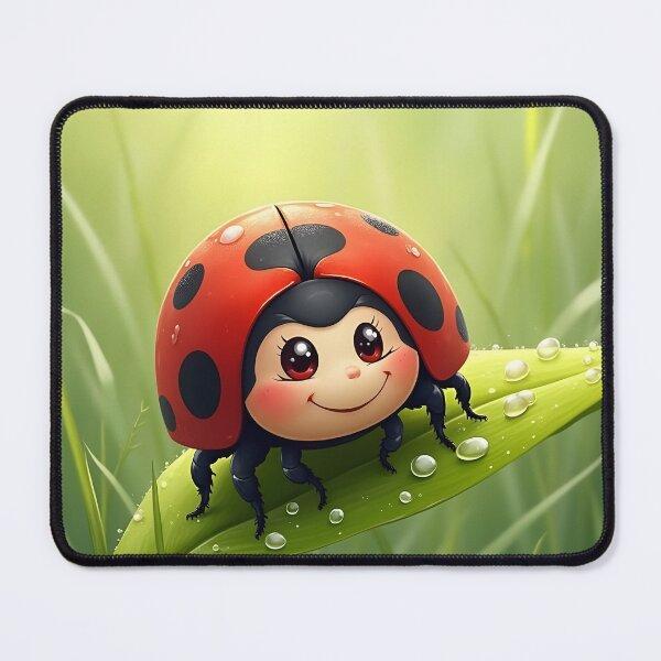 Item preview, Cute Ladybug Glow - A Charming Cartoon Face designed and sold by Felia001.
