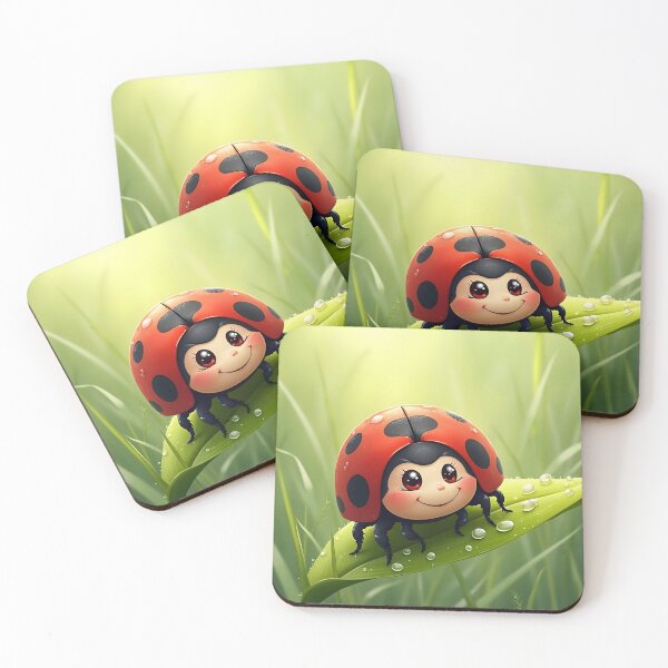 Item preview, Cute Ladybug Glow - A Charming Cartoon Face designed and sold by Felia001.