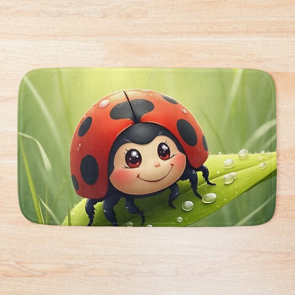 Item preview, Cute Ladybug Glow - A Charming Cartoon Face designed and sold by Felia001.