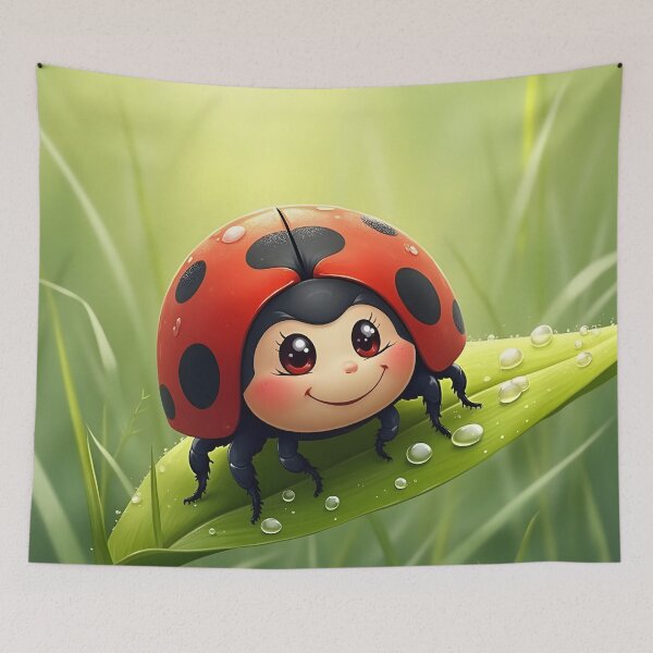 Item preview, Cute Ladybug Glow - A Charming Cartoon Face designed and sold by Felia001.