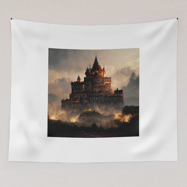 Item preview, Enchanted Fortress in Twilight Mist designed and sold by Amr Siam.