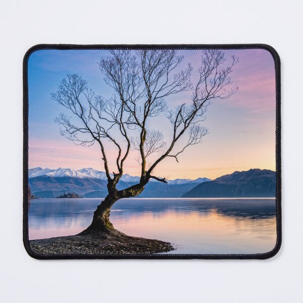 Item preview, That Wanaka Tree (portrait) sunrise designed and sold by Blue Wattle Photography.
