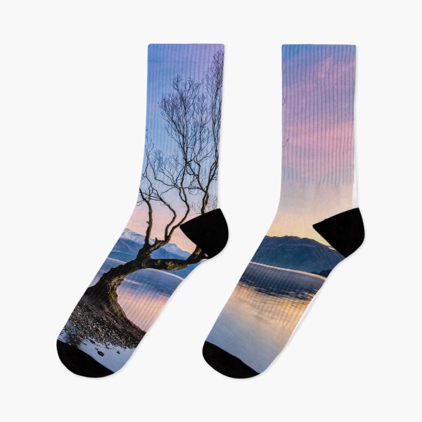 Item preview, That Wanaka Tree (portrait) sunrise designed and sold by Blue Wattle Photography.