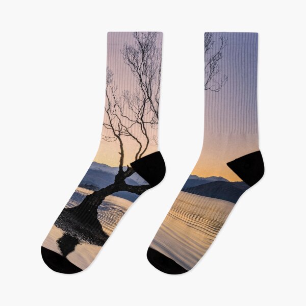Item preview, That Wanaka Tree at sunset designed and sold by Blue Wattle Photography.