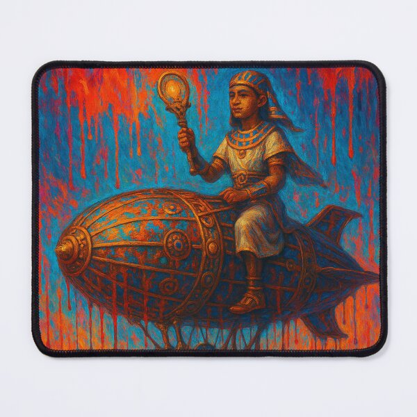 Item preview, Ihy soaring through the skies – Egyptian steampunk airship designed and sold by VidyoeDesigns67.