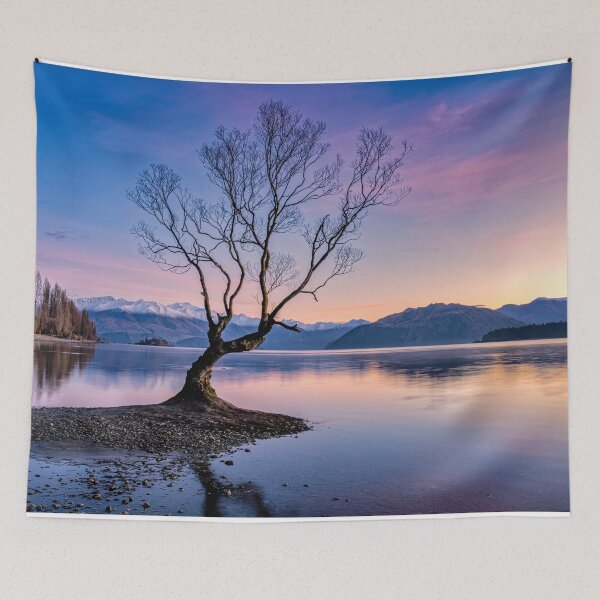 Item preview, That Wanaka Tree - sunrise designed and sold by Blue Wattle Photography.