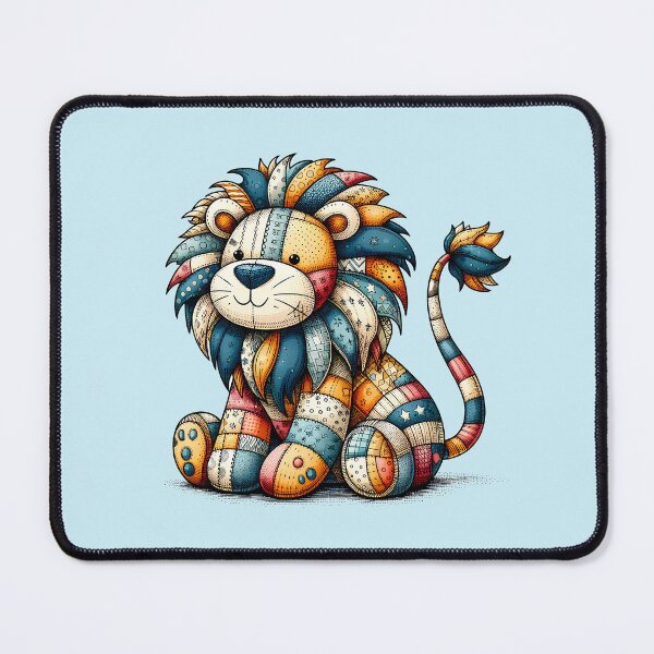 Item preview, Colorful Lion - Patchwork Animal designed and sold by PawPrintStyles.