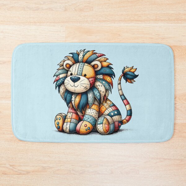 Item preview, Colorful Lion - Patchwork Animal designed and sold by PawPrintStyles.