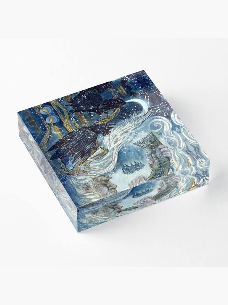 Alternate view of Winter spirit. Acrylic Block
