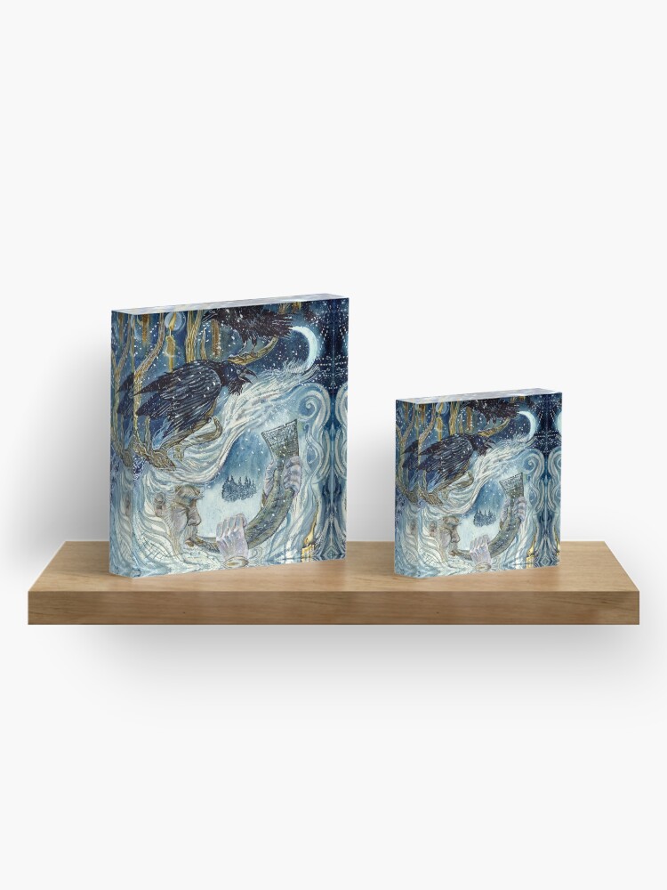 Alternate view of Winter spirit. Acrylic Block