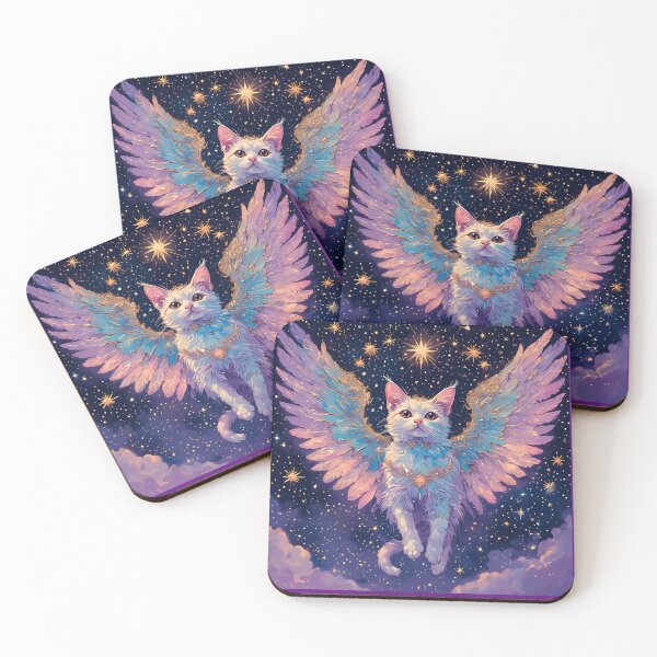 Item preview, Cat Angel flying in the starry sky. designed and sold by Natalia-Vlad.