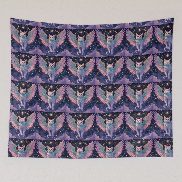 Item preview, Cat Angel flying in the starry sky. designed and sold by Natalia-Vlad.