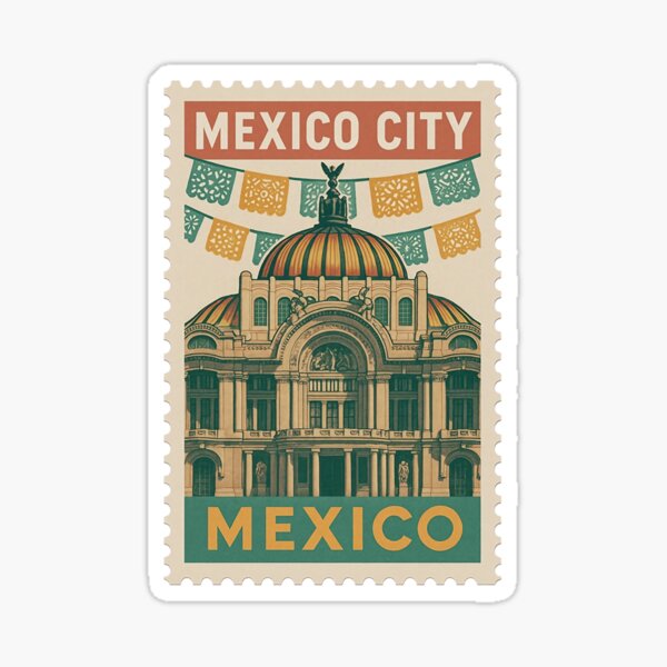 Item preview, Vintage Stamp of Mexico City Design | Classic Retro Postal Art | Nostalgic Mexico Capital Graphic | Timeless Travel Souvenir Typography | Artistic Mexican Heritage designed and sold by PaintedPixels01.