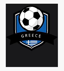 Soccer flag Greece Photographic Print