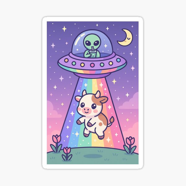 Item preview, Kawaii Alien Abduction designed and sold by Out Of This World.