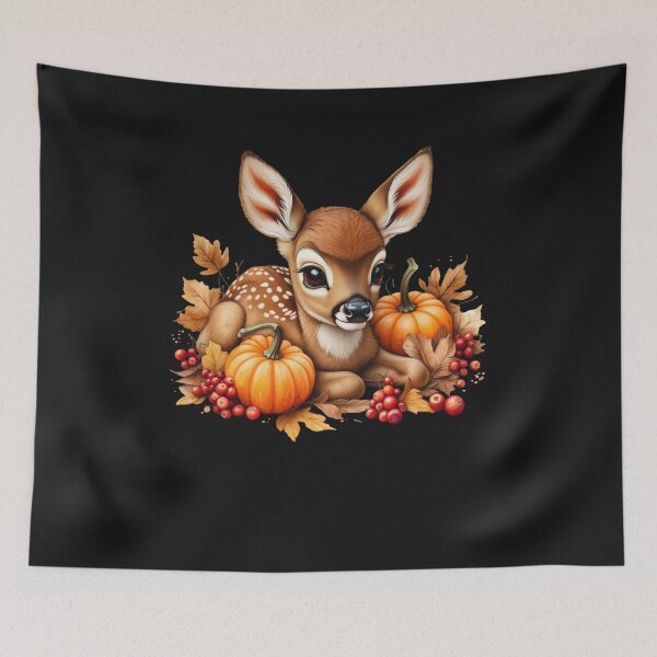 Item preview, Cozy Autumn Punpkin Deer  designed and sold by facegm.