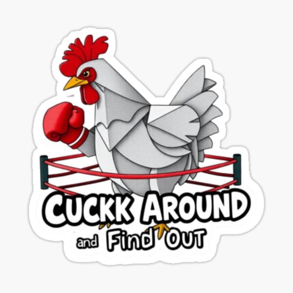 Item preview, Funny Chicken Boxer Sticker designed and sold by zatum.