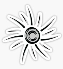 Gray Sun Outline Sticker