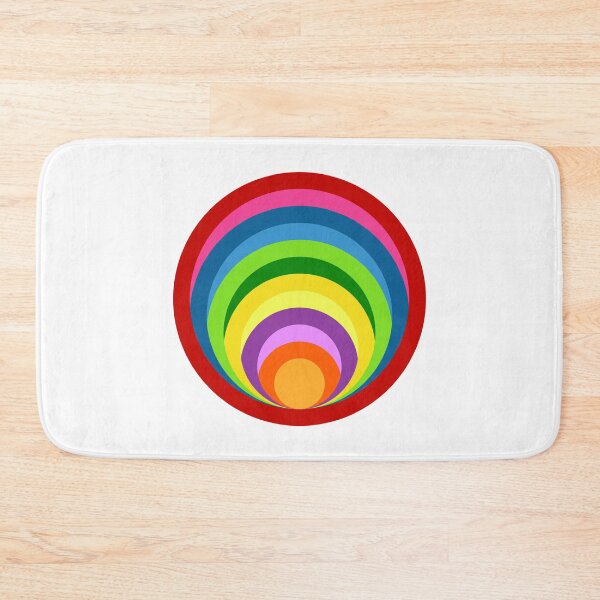 Item preview, Rainbow Tunnel – Bold Layered Optical Illusion Art designed and sold by hangmeart.