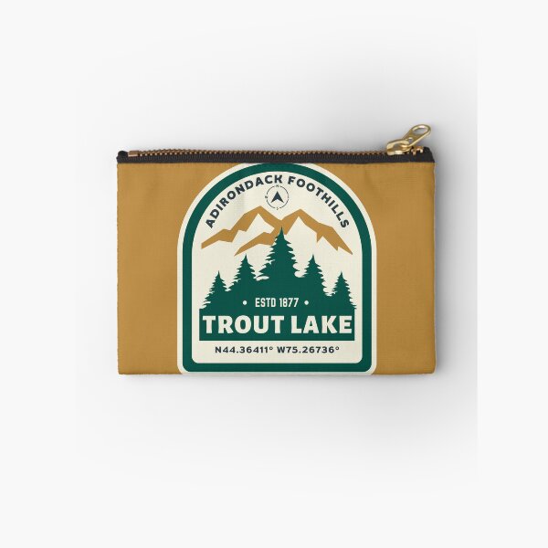 Item preview, Trout Lake Adirondack Foothills est 1877 map coordinates compass NY designed and sold by CreativeCurious.
