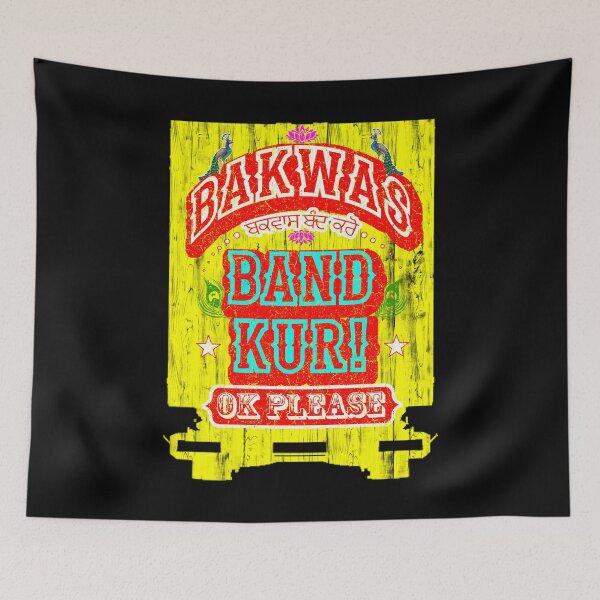 Item preview, Bakwas Band Kur! OK Please Indian Punjabi Truck Art Slogan Quote T-Shirt designed and sold by prezziefactory.