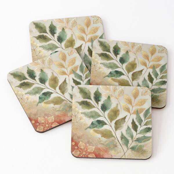 Item preview, Whispers of Golden Moss Abstract Art Collection designed and sold by Dream Bloom Gallery.