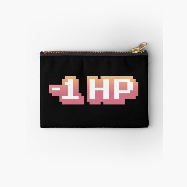 Item preview, -1 HP, Gaming Memes in Peach Pixel Typography designed and sold by Memes N Lore .