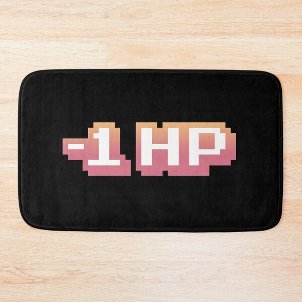 Item preview, -1 HP, Gaming Memes in Peach Pixel Typography designed and sold by Memes N Lore .